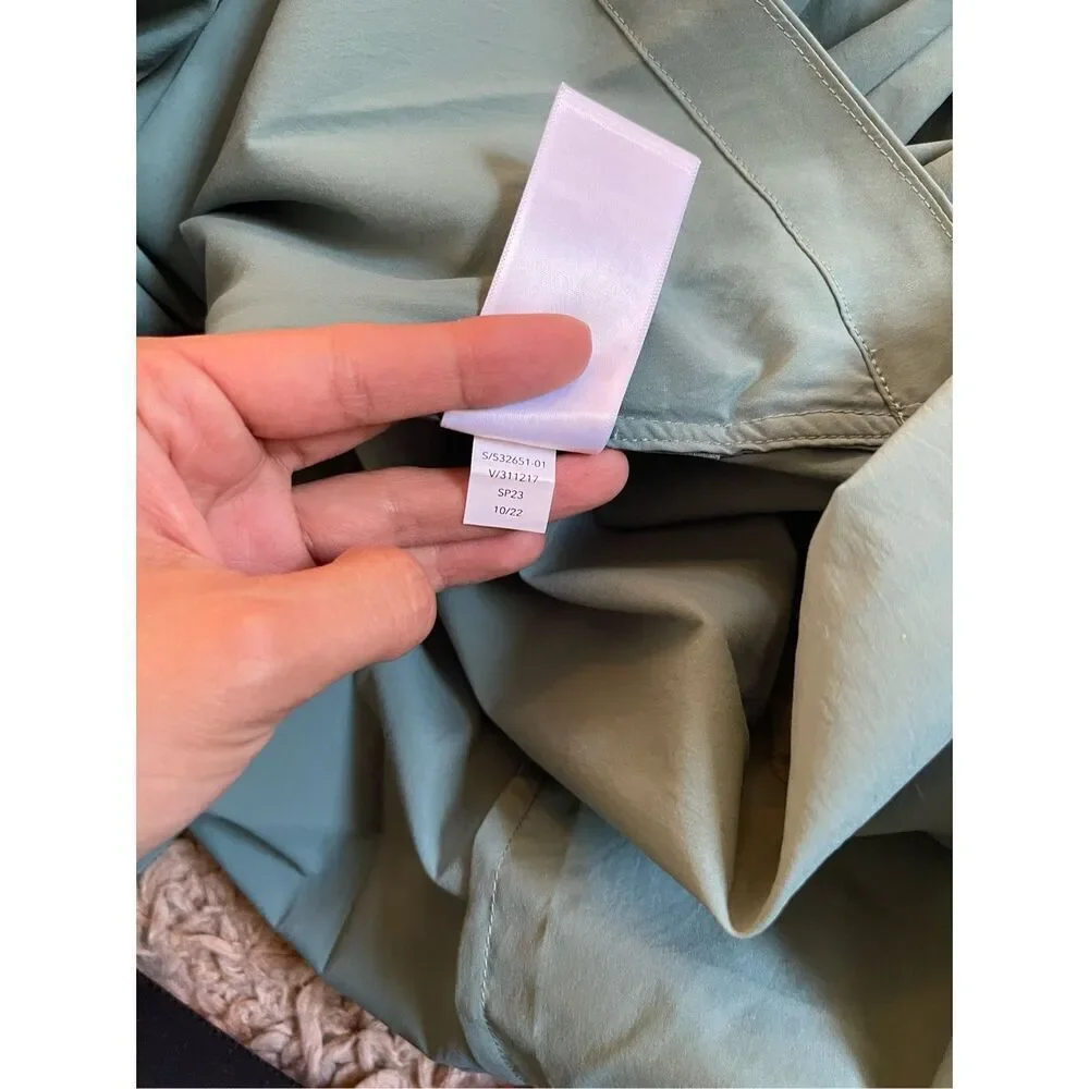 NWOT Athleta Advantage Poplin Top Teal‎ Breathable Rain Jacket Small - Picture 8 of 8